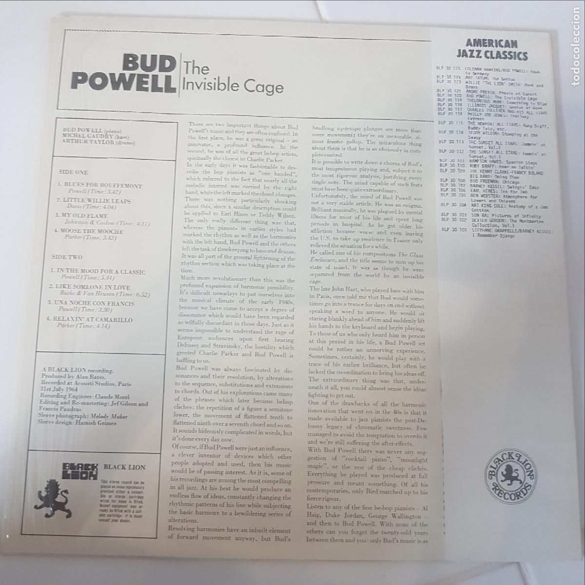 Discos de vinilo: BUD POWELL. THE INVISIBLE CAGE - Foto 2