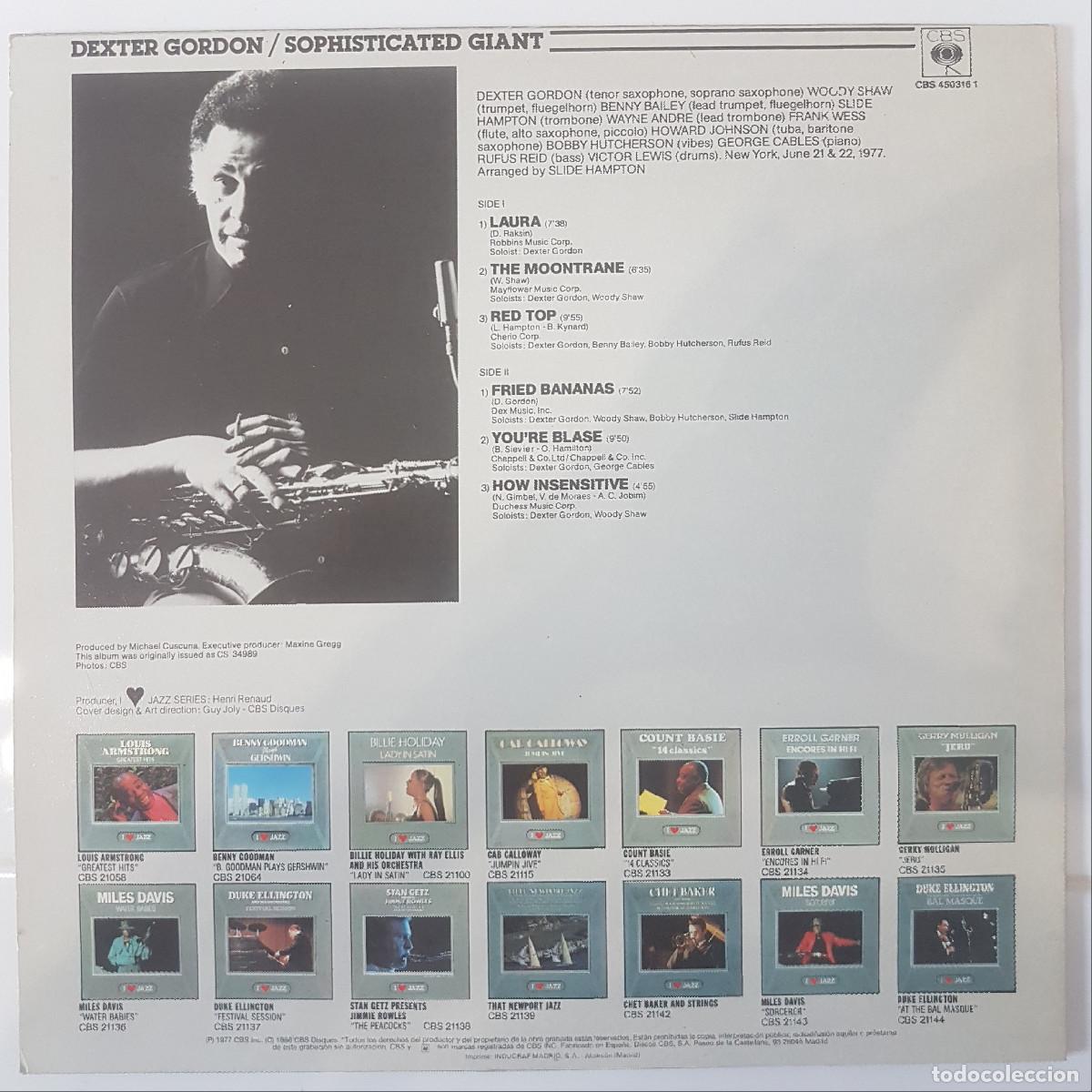 Discos de vinilo: DESTER GORDON. SOPHISTiCATED GIANT - Foto 2