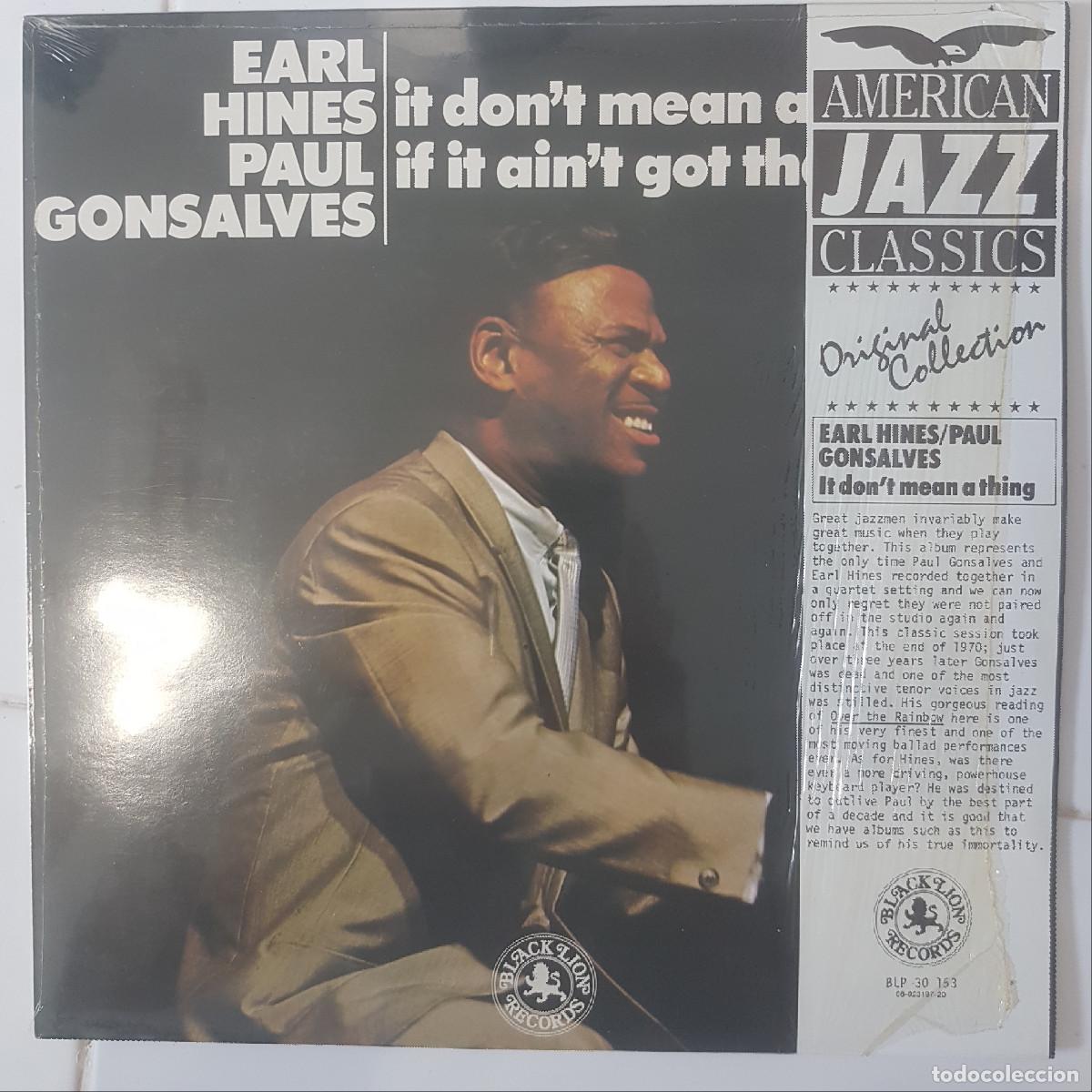 Vinyl-Schallplatten: EARL HINES AND PAUL GONSALVES.IT DON'T MEAN A THING.