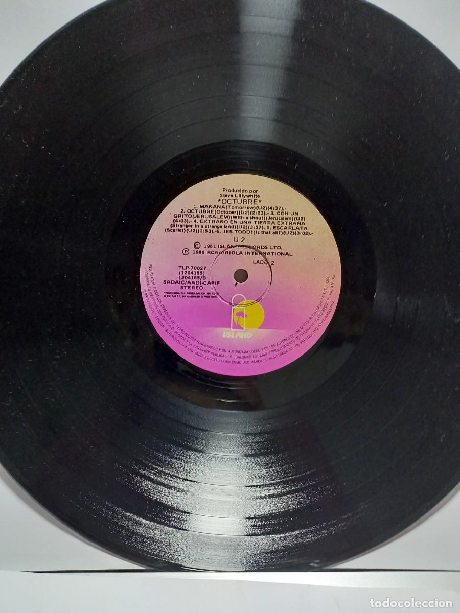 Discos de vinilo: U2 - OCTOBER / LP 1986 - TLP 70027 - Foto 4