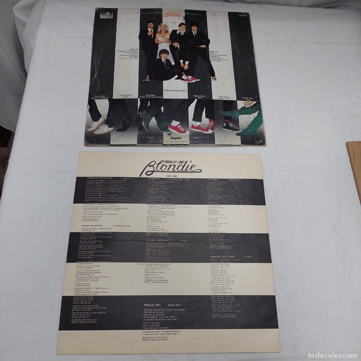 Discos de vinilo: Portada y funda de LP disco blondie parallel lines - Foto 2