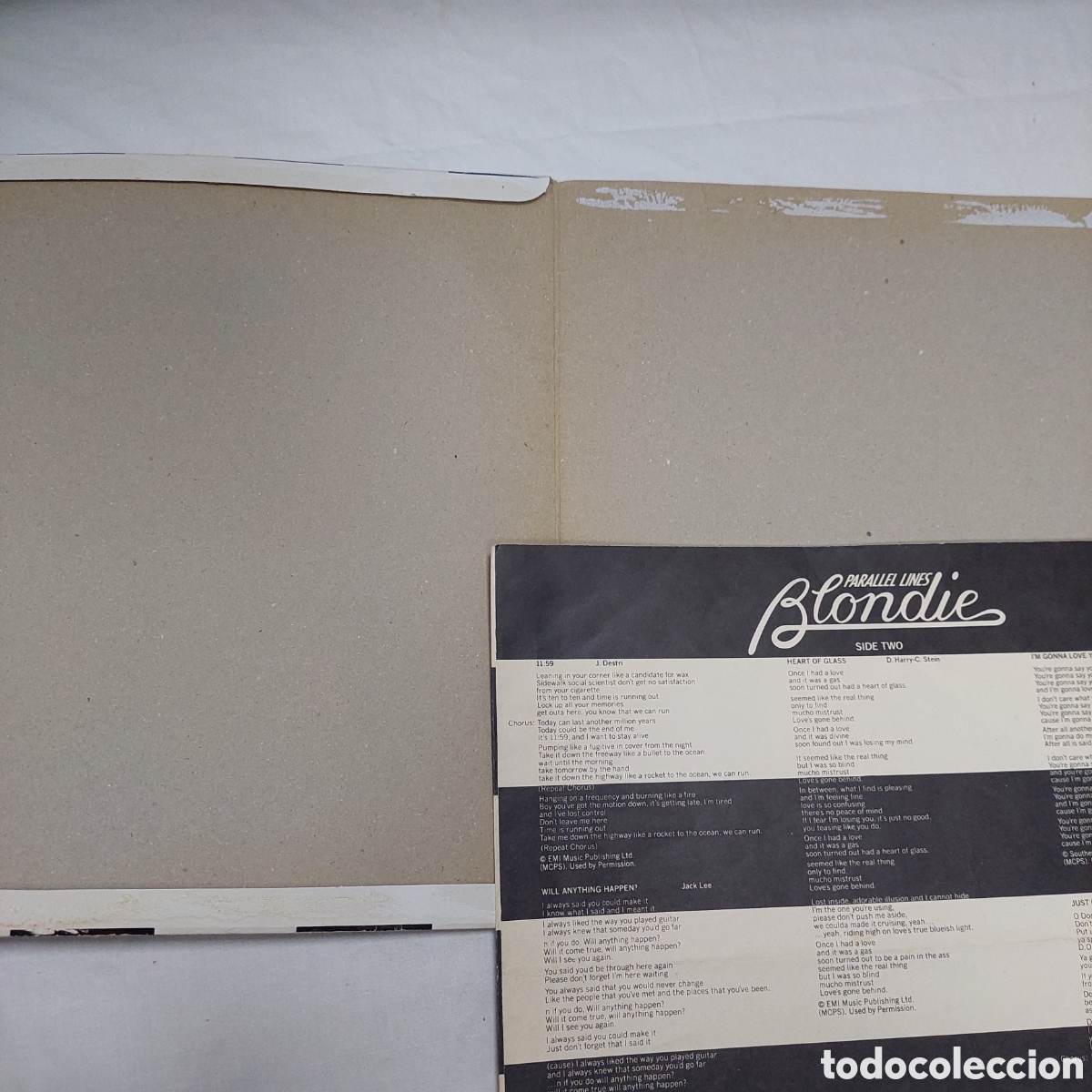 Discos de vinilo: Portada y funda de LP disco blondie parallel lines - Foto 3