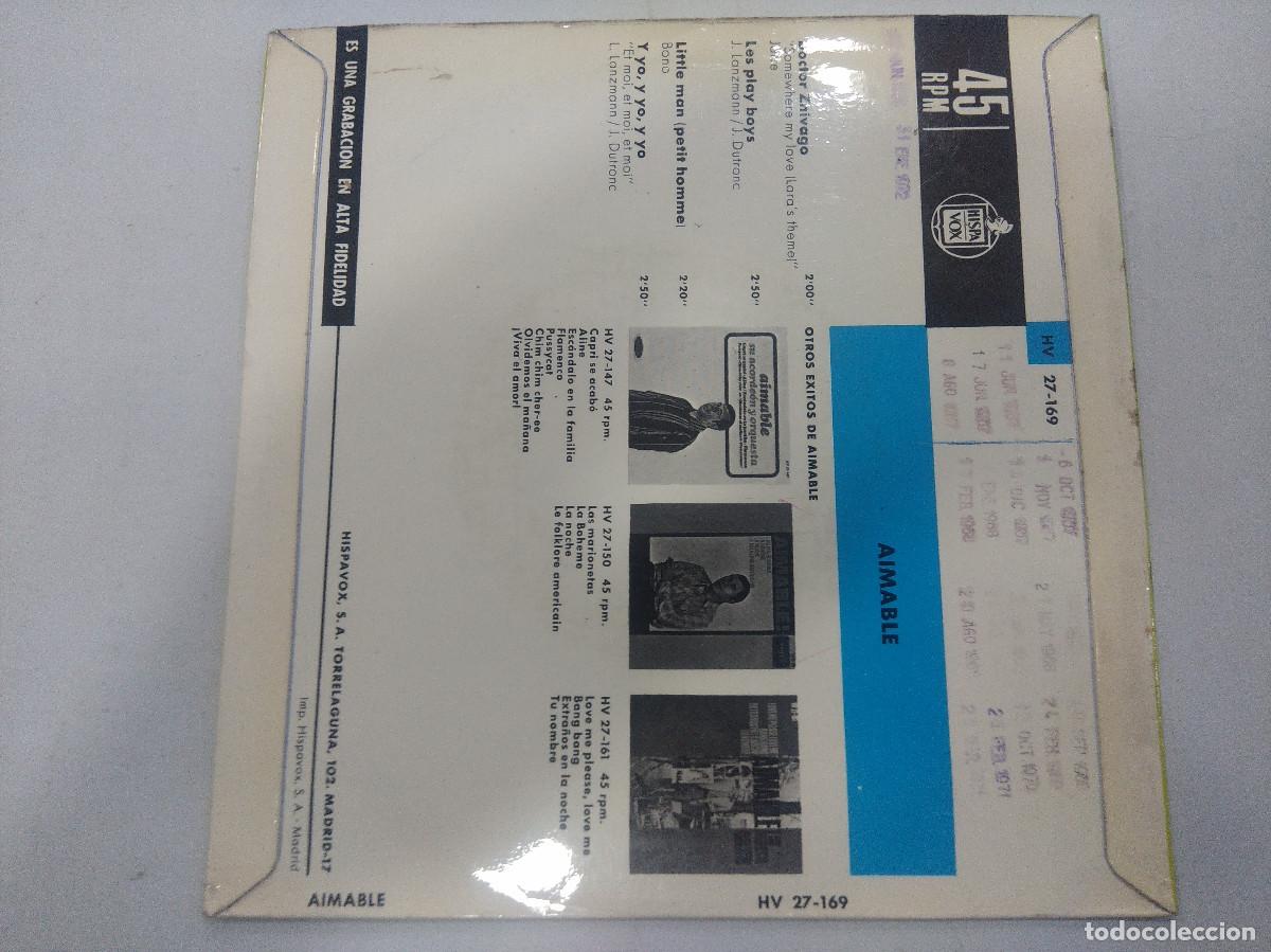 Discos de vinilo: AIMABLE/DOCTOR ZHIVAGO/SINGLE. - Foto 3