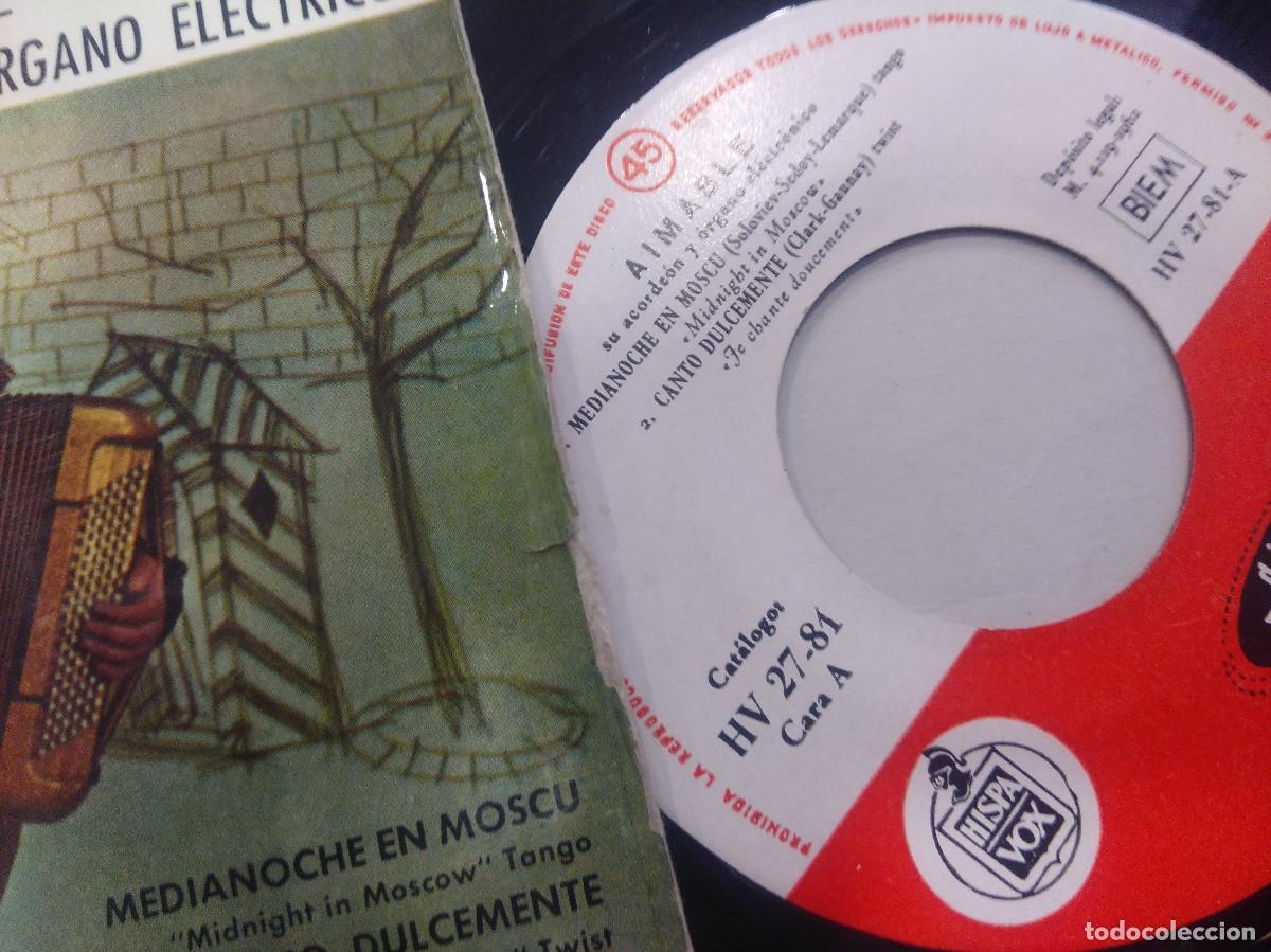Discos de vinilo: AIMABLE/MEDIANOCHE EN MOSCU/SINGLE. - Foto 2