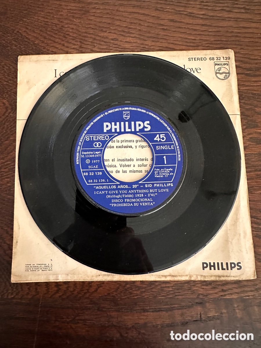 Discos de vinilo: LOS LOCOS 20 - SID PHILLIPS / SARA VAUGHAN 1977 FONOGRAM - Foto 4