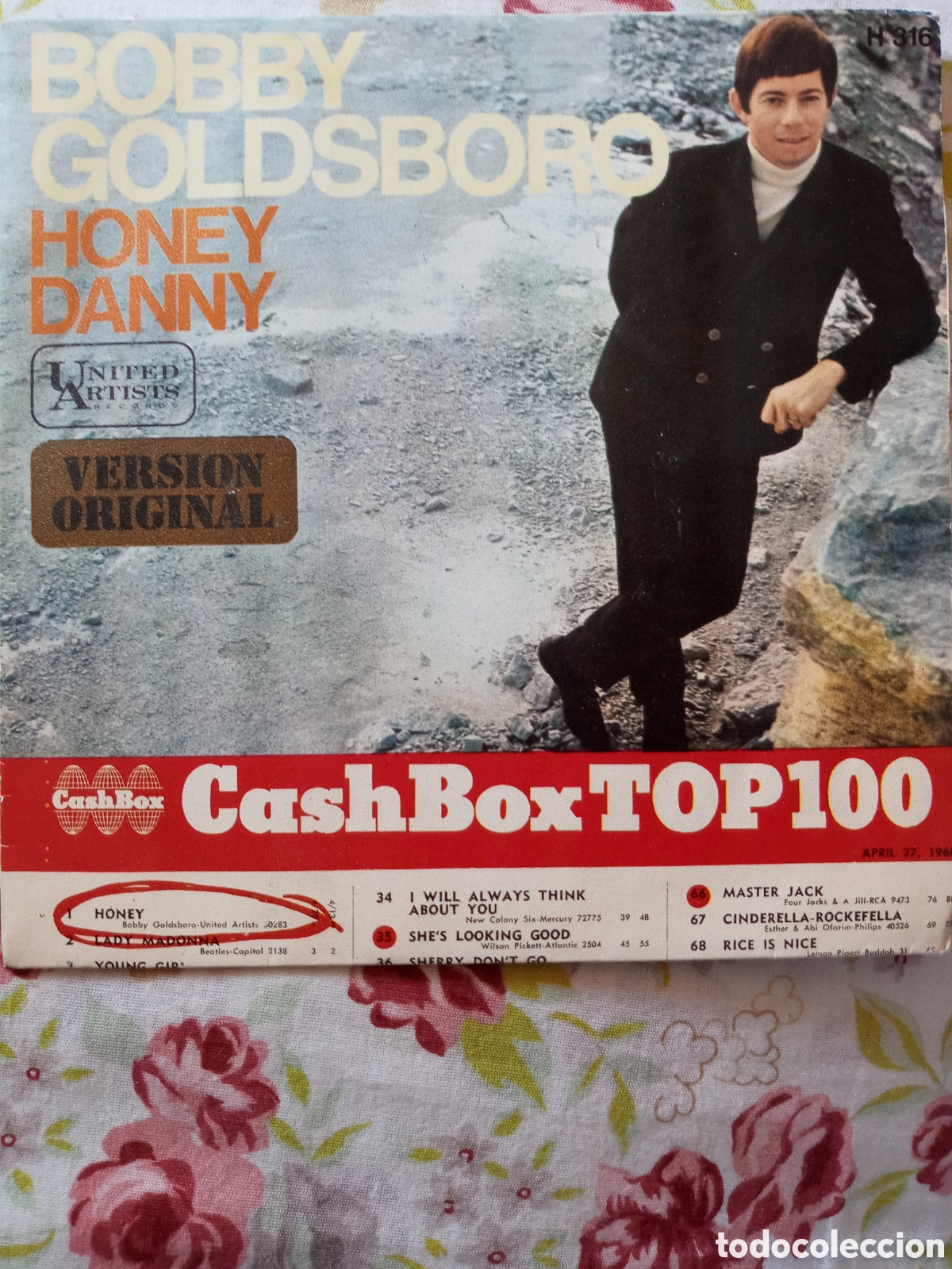 Discos de vinilo: BOBBY GOLDSBORO.Honey- Danny - Foto 1