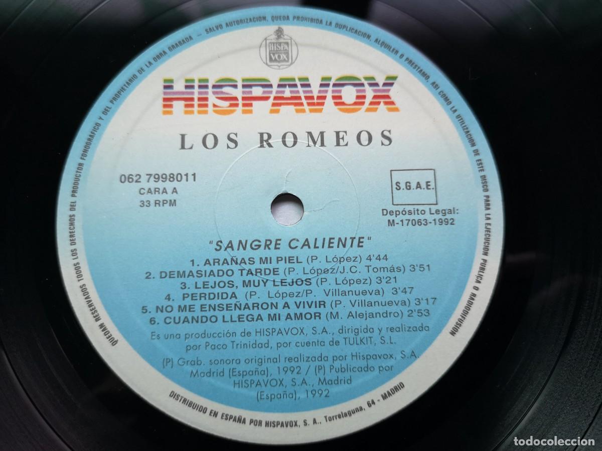 Discos de vinilo: LP LOS ROMEOS SANGRE CALIENTE - Foto 5