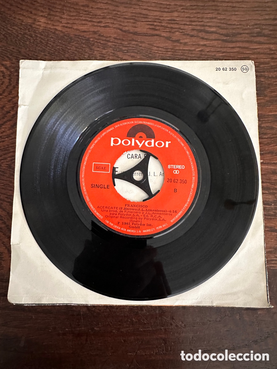 Discos de vinilo: FRANCISCO / LATINO - AC&Eacute;RCATE 1981 POLYDOR - Foto 5