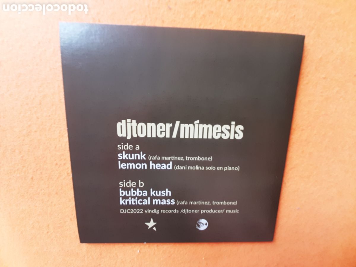 Discos de vinilo: DJ Toner &lrm;&ndash; mimesis . 2022 . NUEVO - Foto 2