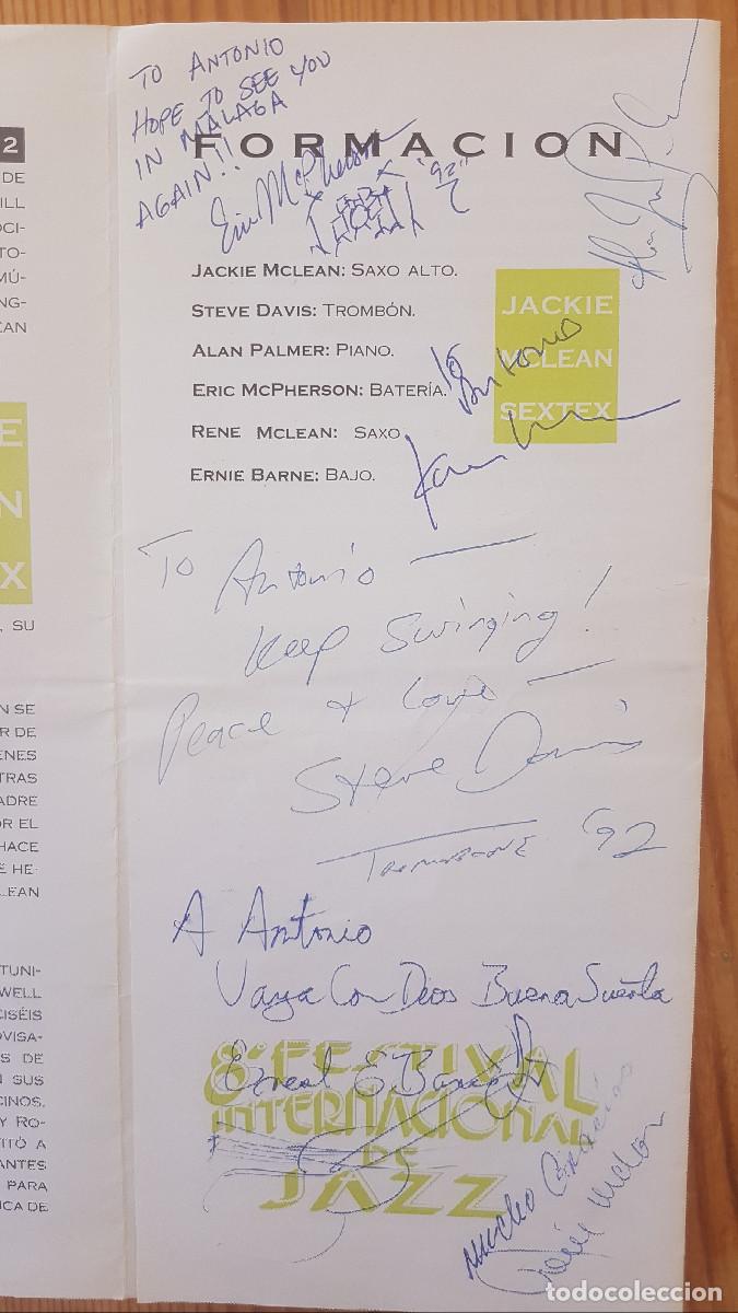 Discos de vinilo: JACKIE MCLEAN SEXTET. PROGRAMA CON AUTOGRAFOS - Foto 1