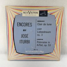 Discos de vinilo: EP ENCORES BY JOSÉ ITURBI - CLAIR DE LUNE - USA - AÑO 1957 - CON TRICENTRE