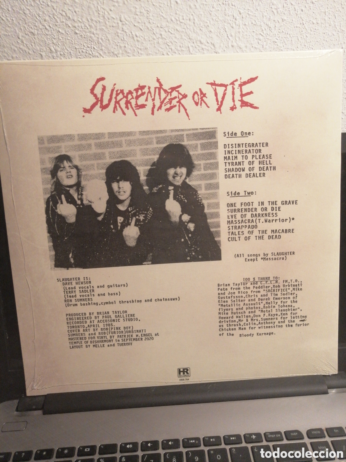 Discos de vinilo: Slaughter - Surrender or die Lp (Nuevo) - Foto 2