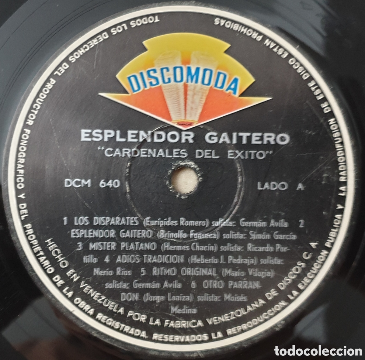 Disques de vinyle: LP CARDENALES DEL EXITO - Esplendor Gaitero (Venezuela - Discomoda - 1968) SOLO VINILO