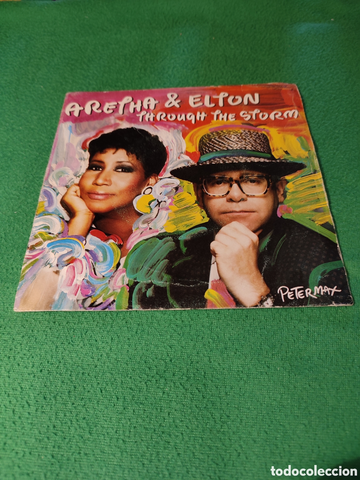 Discos de vinilo: Aretha & Elton - Through the storm - Foto 1