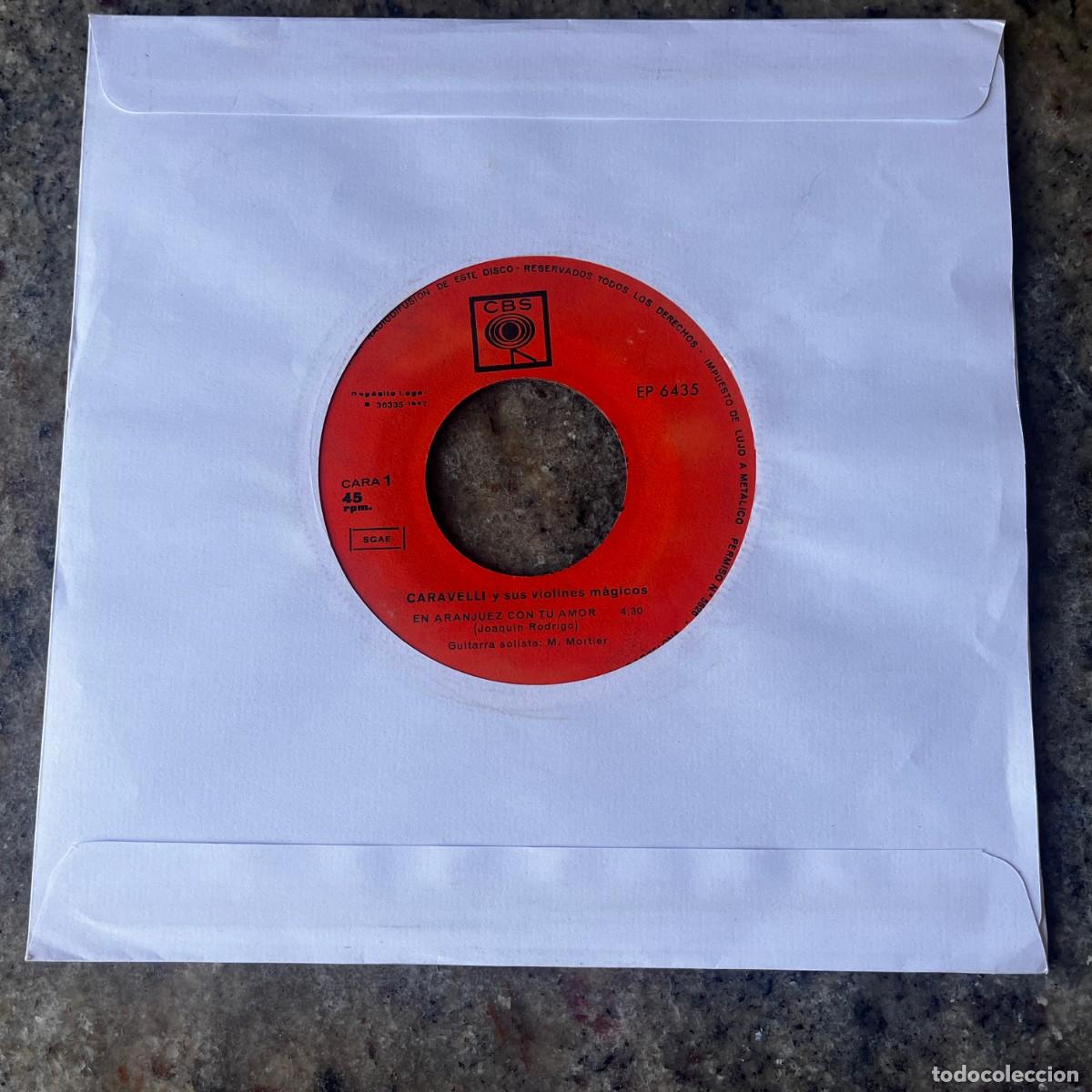 Discos de vinilo: Caravelli - En Aranjuez Con Tu Amor . SINGLE. 1967 CBS - Foto 1
