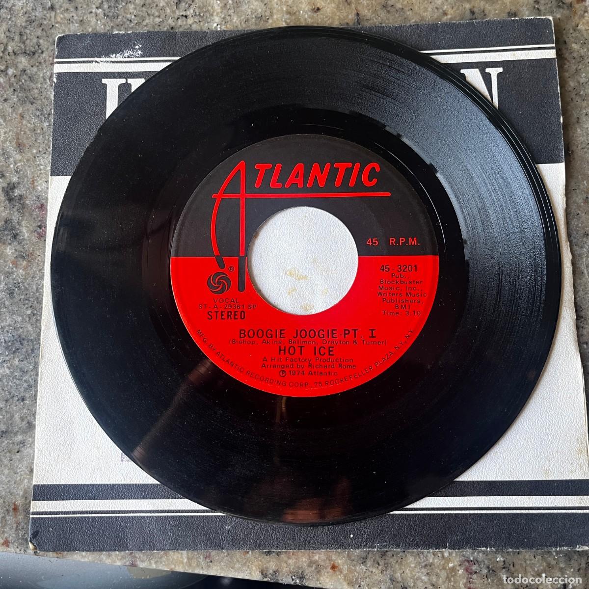 Discos de vinilo: Hot Ice - Boogie Joogie (Part 1 & 2) . SINGLE. 1974 ATLANTIC - Foto 2