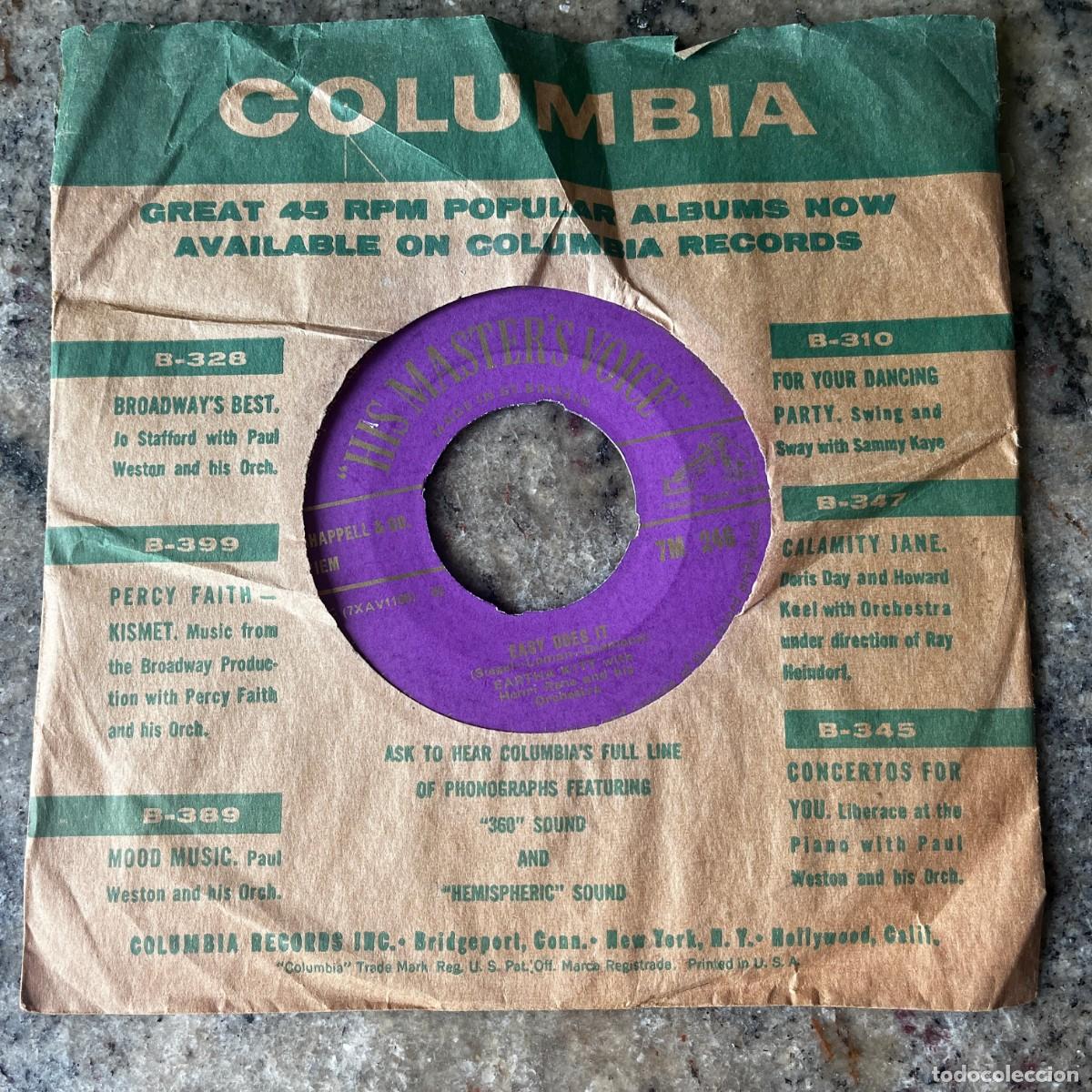 Discos de vinilo: Eartha Kitt - Easy Does It / Mink Shmink . SINGLE. 1954 UK - Foto 1