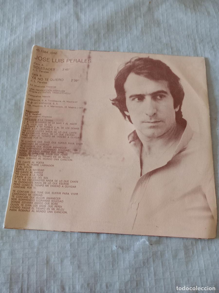 Discos de vinilo: jos&eacute; luis perales / SOLEDADES - Foto 2