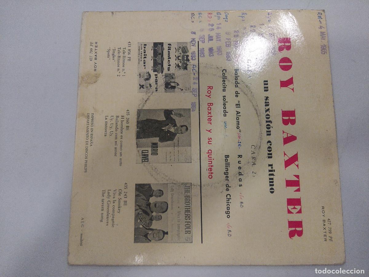 Discos de vinilo: ROY BAXTER/BALADA DE EL ALAMO/SINGLE. - Foto 3