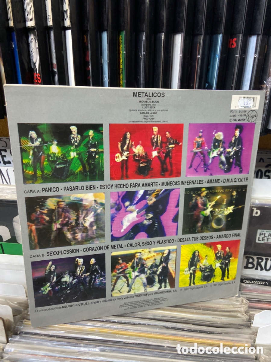 Discos de vinilo: Corazon de metal met&aacute;licos - Foto 2