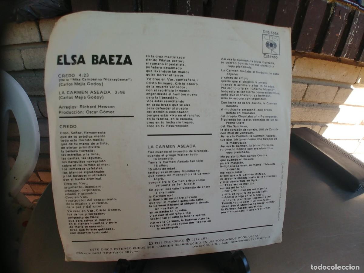Discos de vinilo: ELSA BAEZA-SINGLE CREDO - Foto 2
