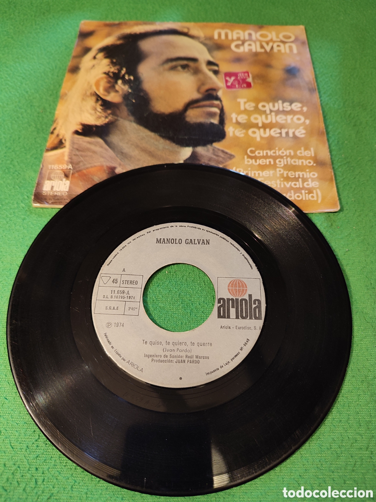 Discos de vinilo: Manolo Galv&aacute;n - Te quise, te quiero, te querr&eacute; - Foto 2