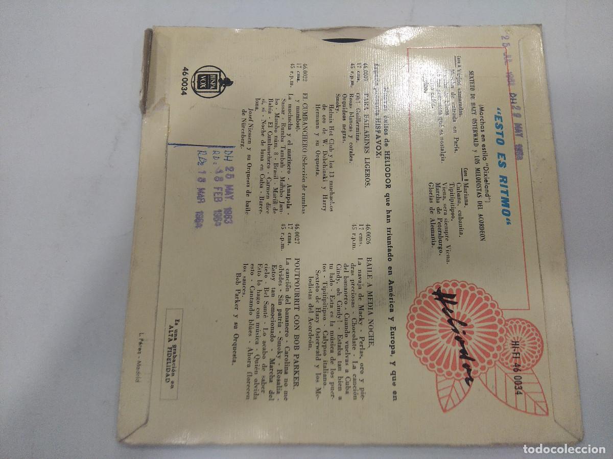 Discos de vinilo: ESTO ES RITMO/SEXTETO HAZY OSTERWALD/SINGLE. - Foto 3
