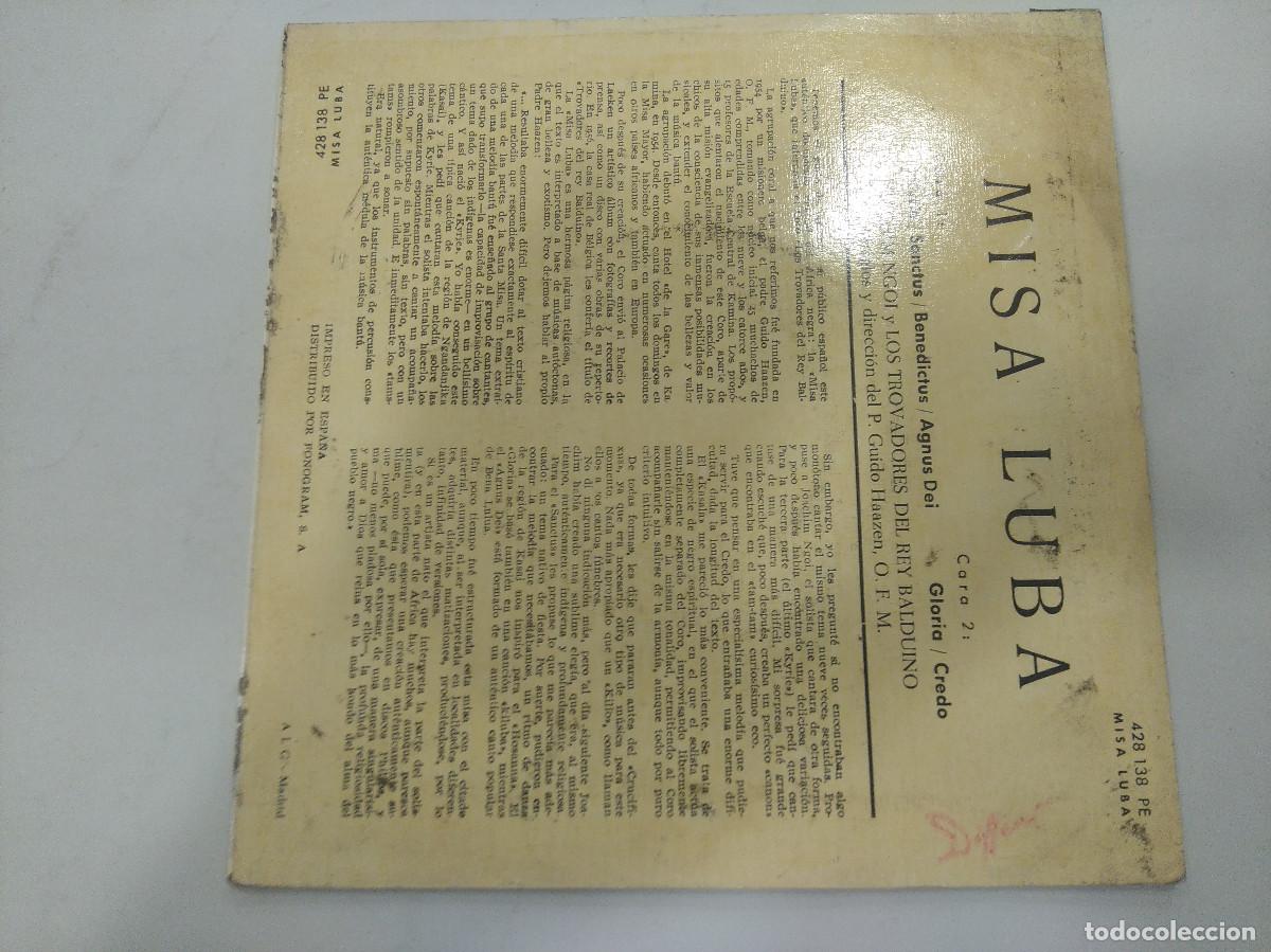 Discos de vinilo: MISA LUBA/SINGLE. - Foto 3