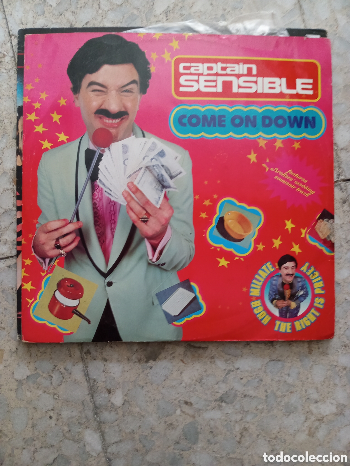 Discos de vinilo: MAXI CAPTAIN SENSIBLE COME ON DOWN - Foto 1
