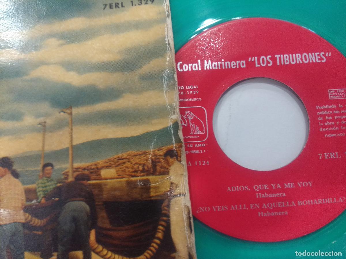 Discos de vinilo: CORAL MARINERA LOS TIBURONES/SINGLE VERDE. - Foto 2