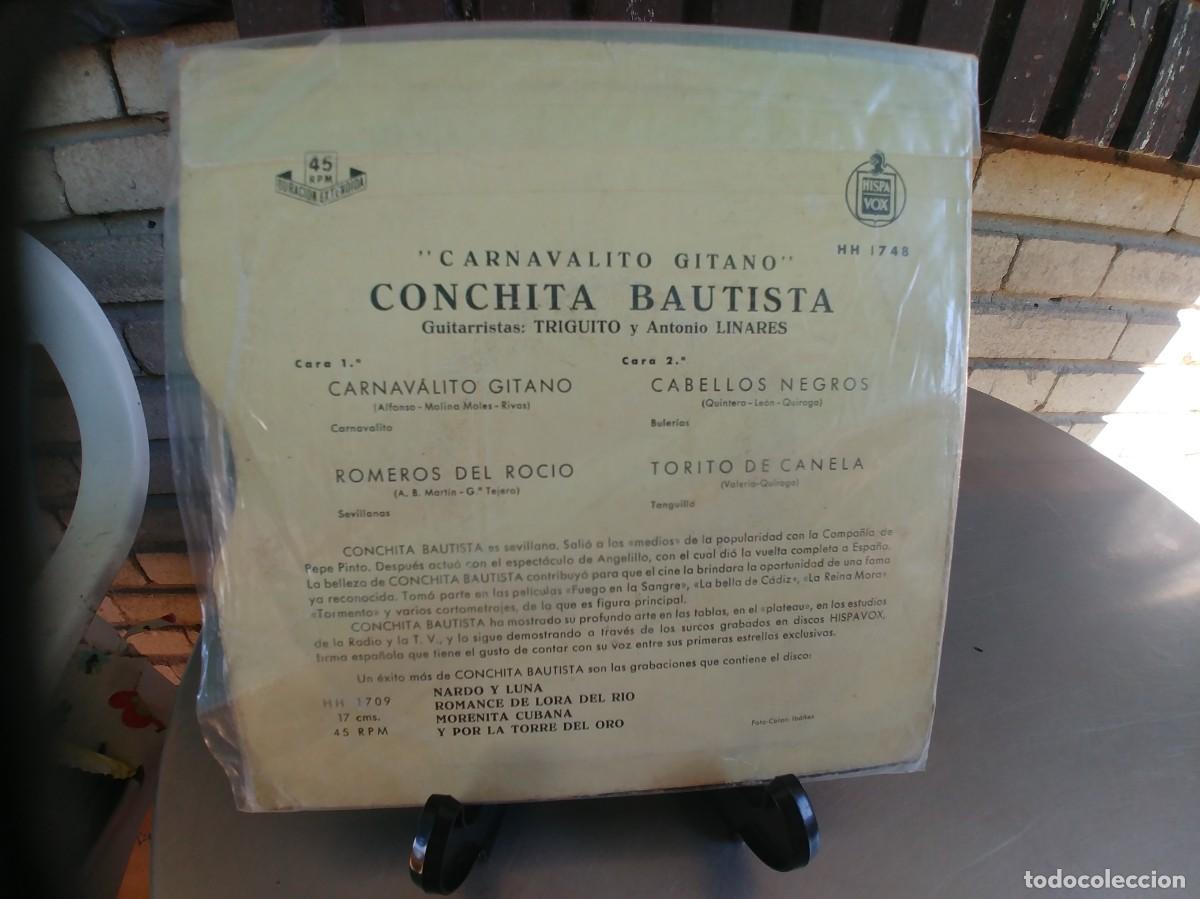 Discos de vinilo: CONCHITA BAUTISTA-EP CARNAVALITO GITANO - Foto 2