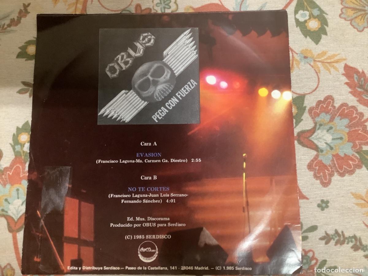 Discos de vinilo: OBUS. EVASI&Oacute;N. SINGLE. S&Oacute;LO PORTADA. - Foto 2