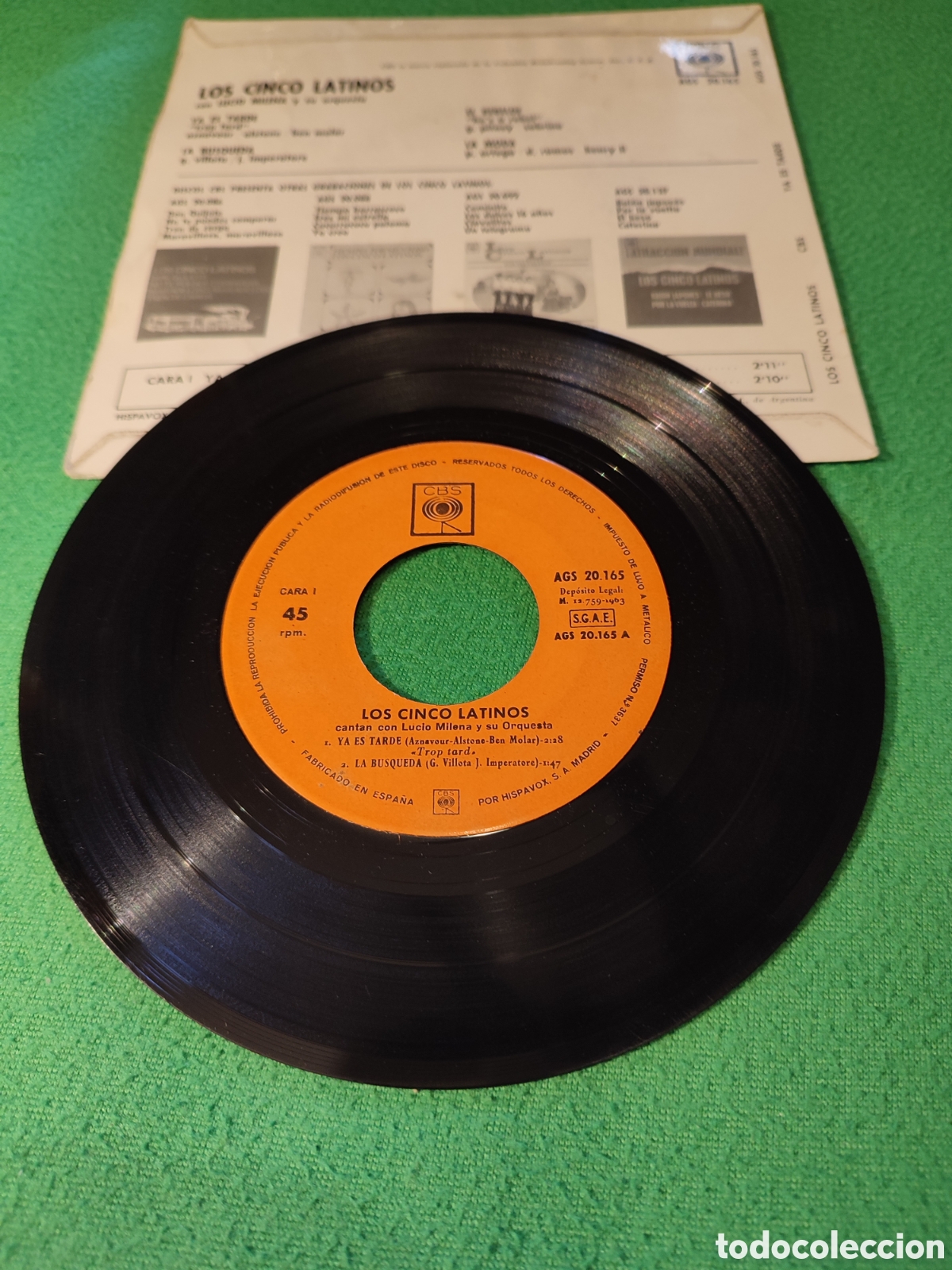 Discos de vinilo: Los Cinco Latinos - Ya es tarde + 3 - Foto 2