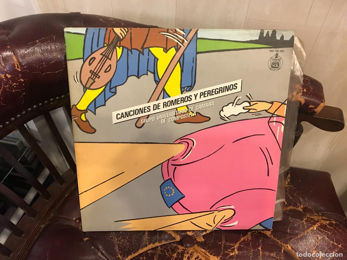 Vinyl-Schallplatten: LP. CANCIONES DE ROMEROS Y PEREGRINOS. GRUPO UNIVERSITARIO DE C&Aacute;MARA DE COMPOSTELA. 1984
