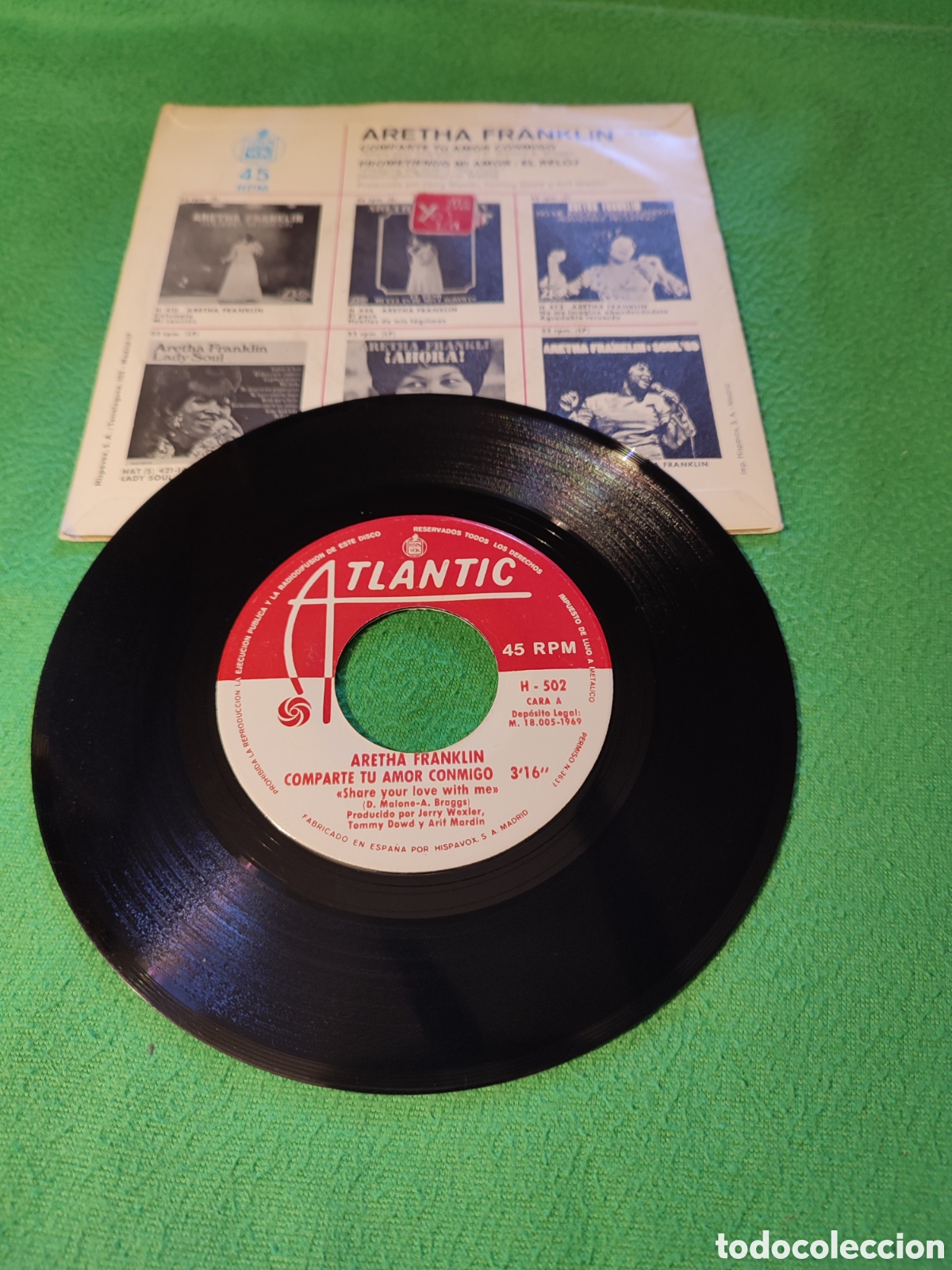 Discos de vinilo: Aretha Franklin - Comparte tu amor conmigo - Foto 2