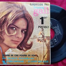 Discos de vinilo: EUROVISION 1965 / FRANCE GALL / POUPEE DE CIRE POUPEE DE SON / UN PRINCE CHARMANT / DIS A TON CAPITA