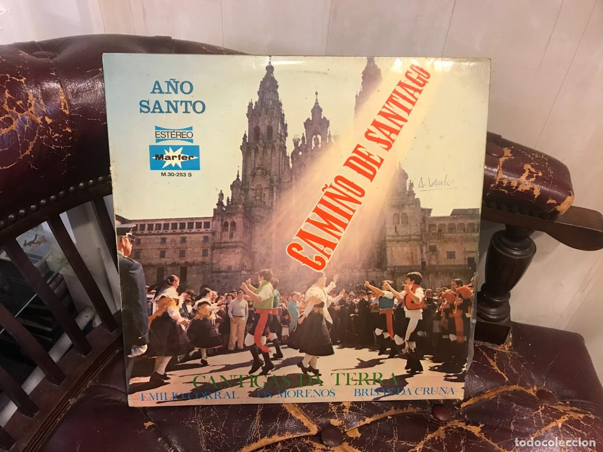 Vinyl-Schallplatten: LP. CAMI&Ntilde;O DE SANTIAGO. A&Ntilde;O SANTO. CANTIGAS DA TERRA. EMILIO CORRAL-OS MORENOS-BRISAS DA CRU&Ntilde;A. 1976