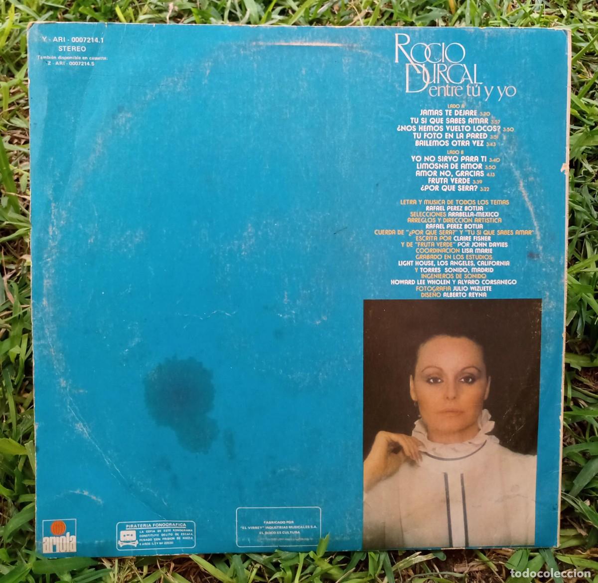 Discos de vinilo: Vinilo Rocio Durcal - Entre Tu y Yo - Foto 2