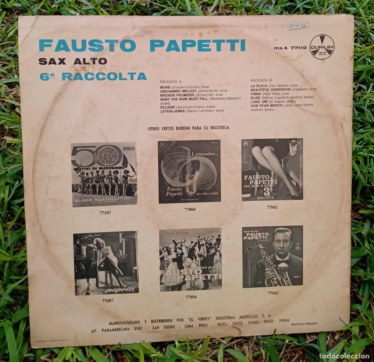 Discos de vinilo: Vinilo Fausto Papetti , Sax Alto - Foto 2