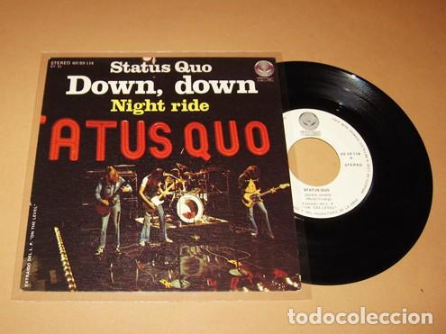 Discos de vinilo: STATUS QUO - DOWN DOWN / NIGHT RIDE - SINGLE - 1975 - SPAIN - Foto 1