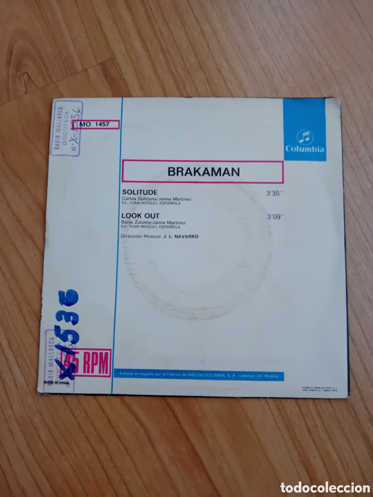 Discos de vinilo: BRAKAMAN. SOLITUDE. LOOK OUT - Foto 2