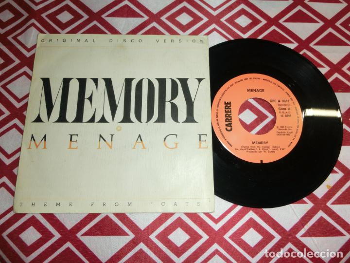 Discos de vinilo: MENAGE - MEMORY - Foto 1
