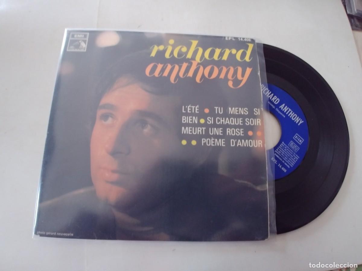 Discos de vinilo: RICHARD ANTHONY-EP L&Eacute;TE +3 - Foto 1