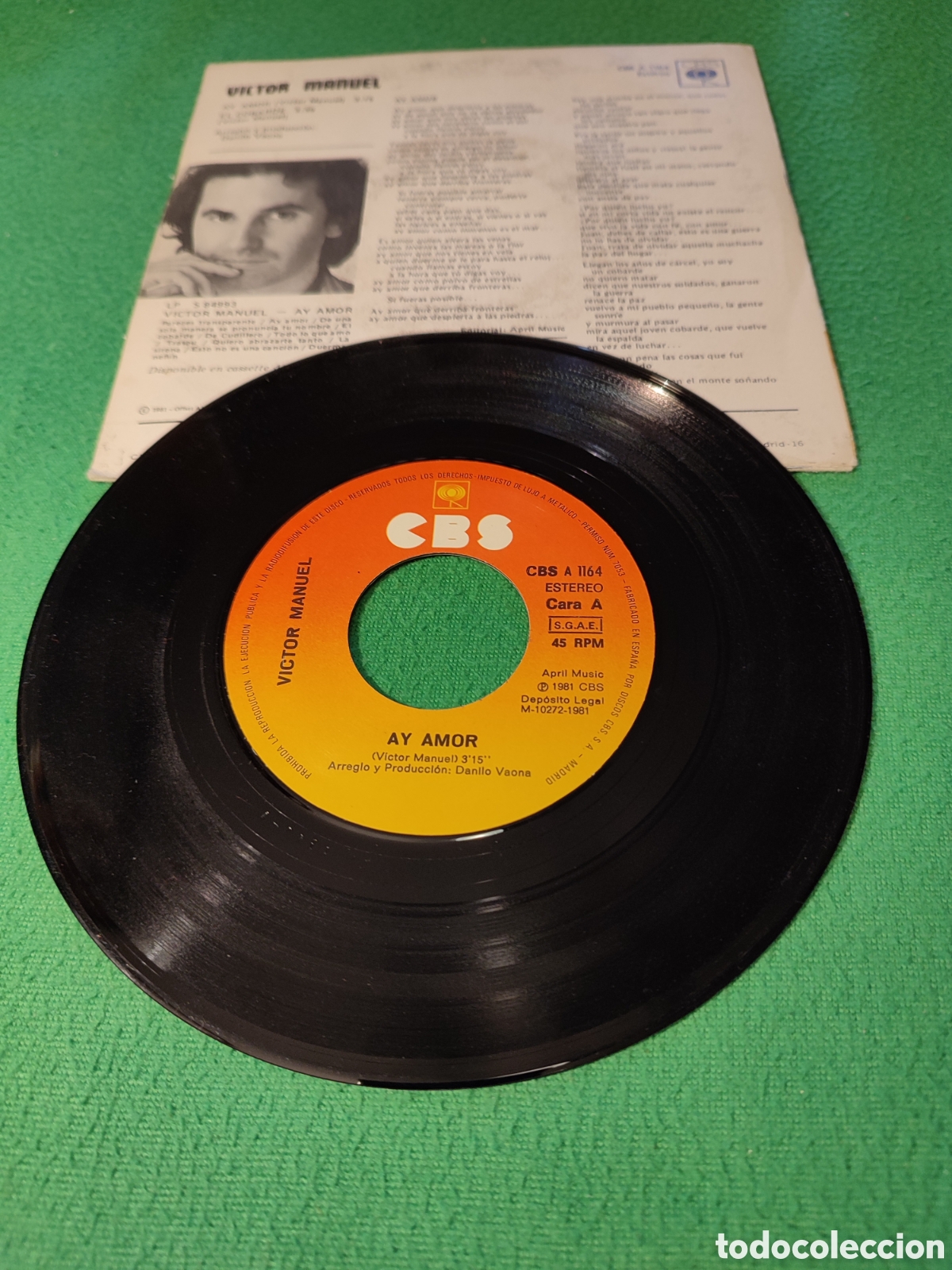 Discos de vinilo: V&iacute;ctor Manuel - Ay amor - Foto 2