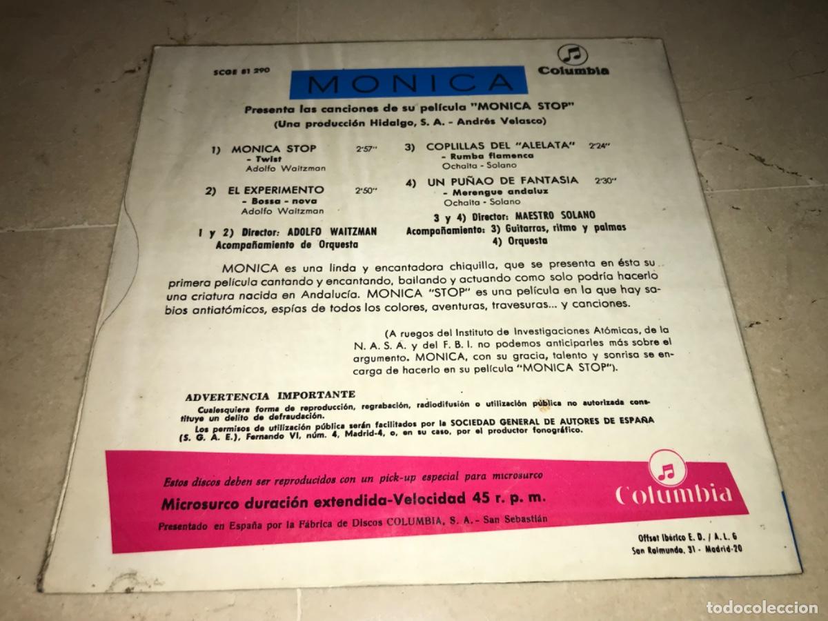 Discos de vinilo: MONICA-MONICA STOP +3-ORIGINAL 1967 - Foto 2