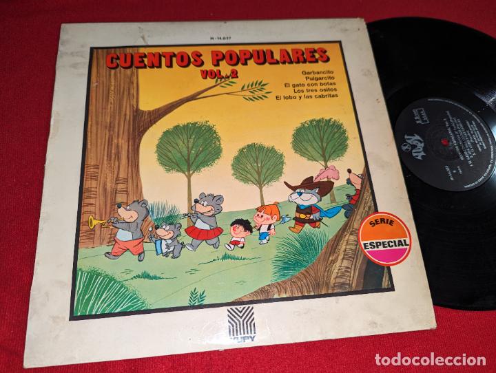 Vinyl records: CUENTOS POPULARES Vol.2 TEATRO INFANTIL SAMANIEGO Garbancito+Pulgarcito++ LP 1970 Yupy