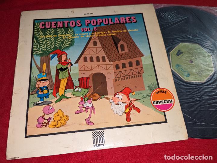 Vinyl records: CUENTOS POPULARES Vol.5 Hansel Grettel+Cigarra Hormiga++Enano saltarin LP 1971 Movieplay