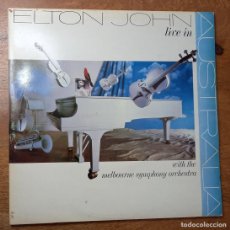 Discos de vinilo: ELTON JOHN - LIVE IN AUSTRALIA WITH THE MELBOURNE SYMPHONY ORCHESTRA - 2 LP - DOBLE CARPETA - 1987