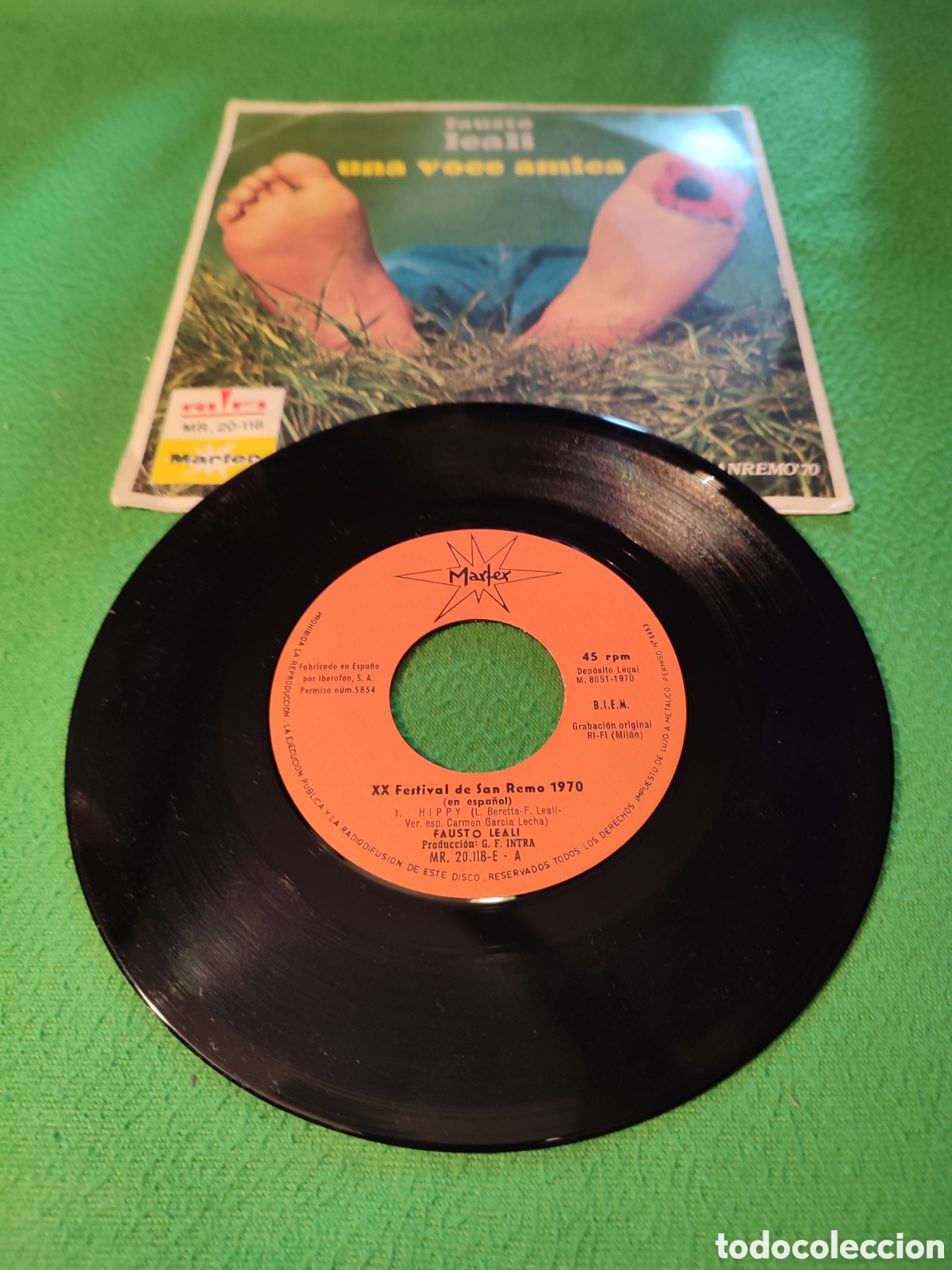 Discos de vinilo: Fausto Leali - Hippy cantado en espa&ntilde;ol - Foto 2