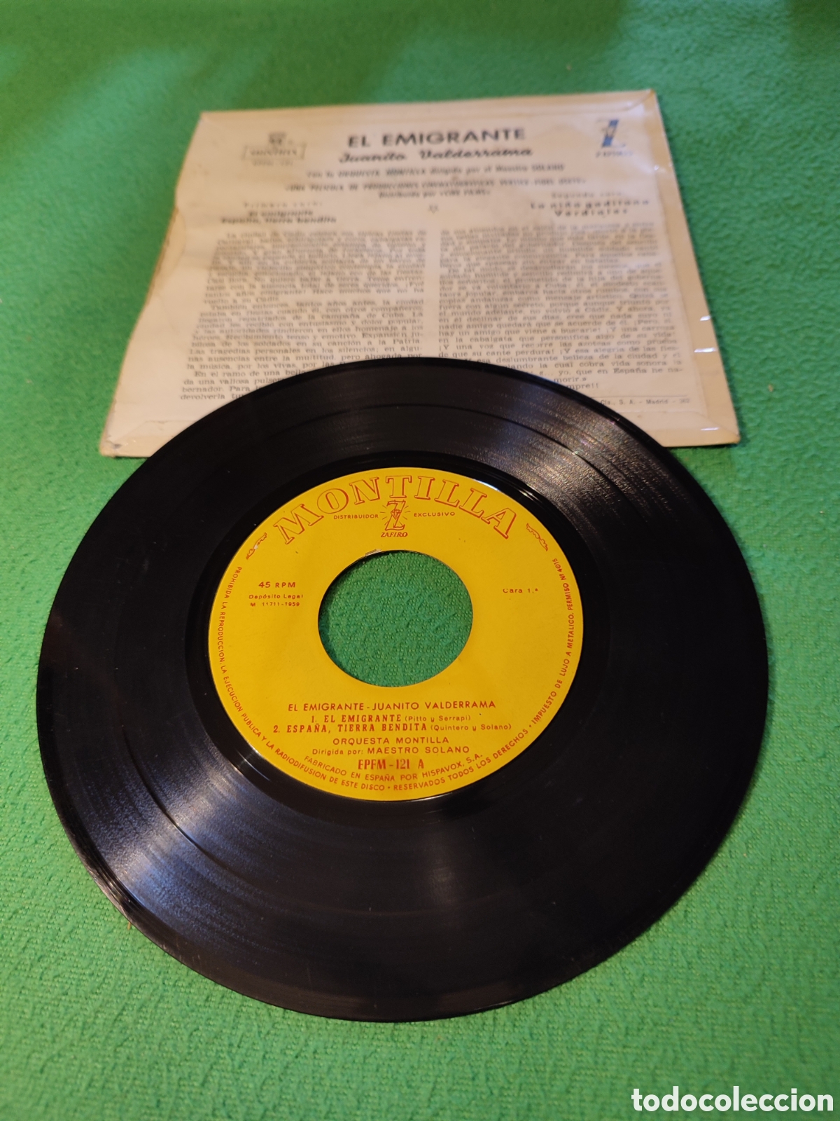 Discos de vinilo: Juanito Valderrama - El emigrante+ 3 - Foto 2